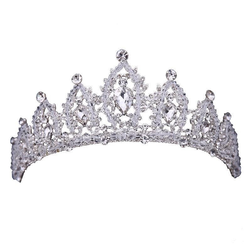 Light luxury Korean crystal beaded children Princess Crown hair accessories girl Crown girl stage performance birthday gift