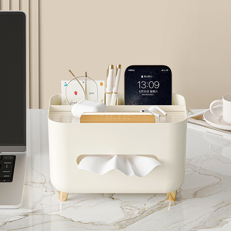 Bo Lan light luxury household tissue box advanced living room desktop coffee table bedroom cream style remote control storage tissue box