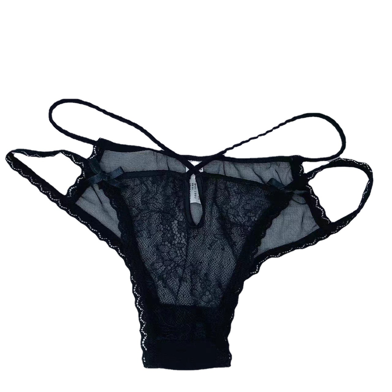 Invisibly sexy sexy lace girls' underwear, low-waist cross straps, hollow women's briefs, thin style