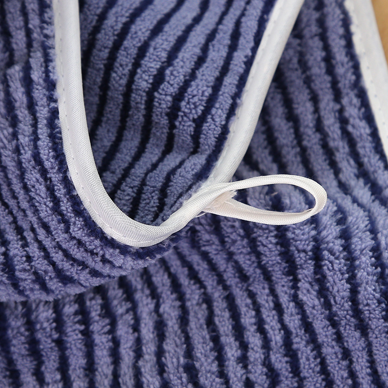 Towel coral fleece deep stripes towel soft absorbent face towel can be customized plus LOGO generation 35*75cm