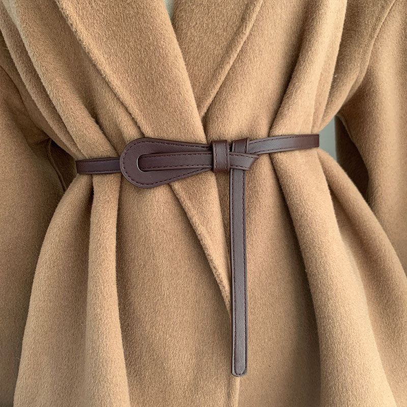 Spot New Belt Women's decorative sweater dress knotted small belt fashion simple ladies belt fashion vintage