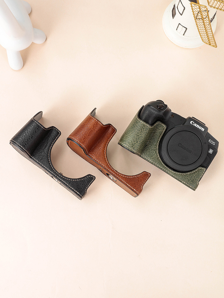 Canon EOSR50 camera bag R50 R7 R8 R10 leather case base removable battery camera case protective cover