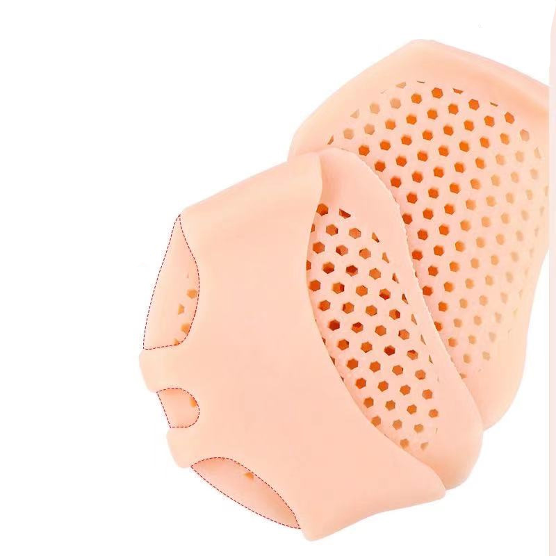 Honeycomb front palm pad thickened half size pad high heel shoes insole female foot pad front sole pad silicone anti-pain pad non-slip pad