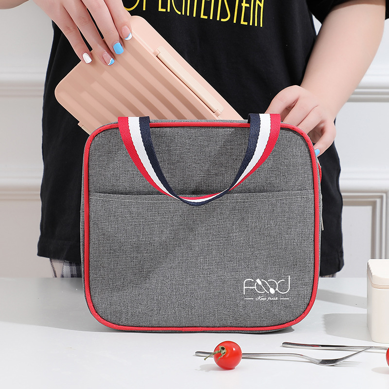 Cross-border hot lunch lunch bag square insulation bag office worker lunch box bag portable insulation bag manufacturer