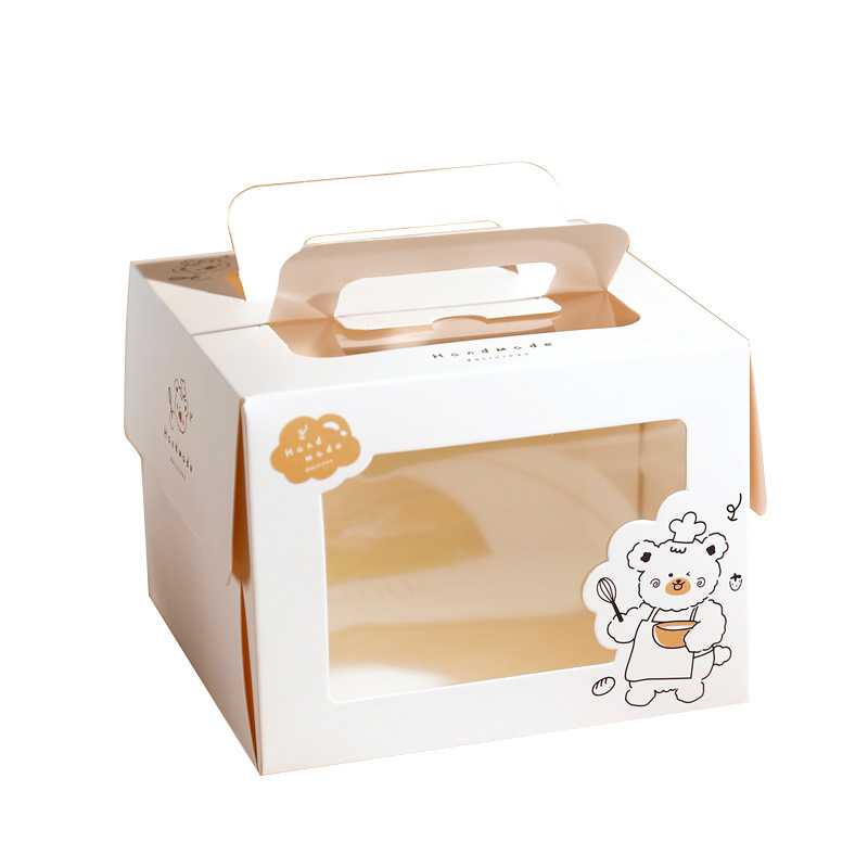 Portable 4/5/6/inch small cake packing box 4/5/6 Plus high Mu Si West Point mini cartoon window box