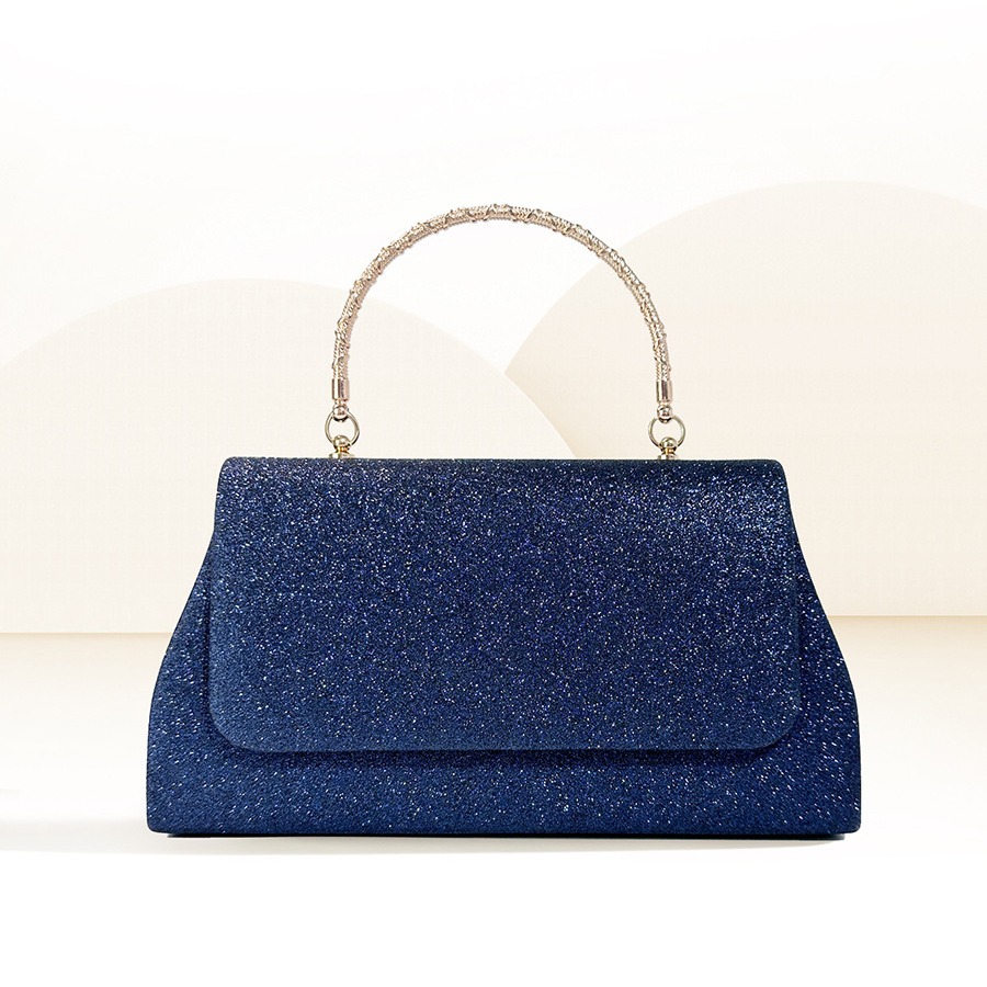 2003 spot new cross-border ladies handbag small glitter hand bag fashion simple banquet bag
