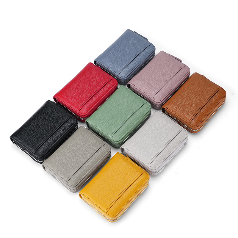 RFID anti-theft brush organ card bag men and women card holder card bag multi-functional zipper small wallet driver's license bag