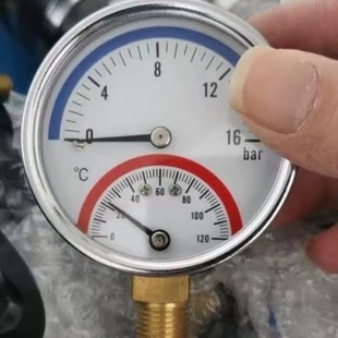Multifunctional ball valve temperature and pressure integrated meter floor heating water separator pressure gauge radial temperature and pressure meter 10bar 16