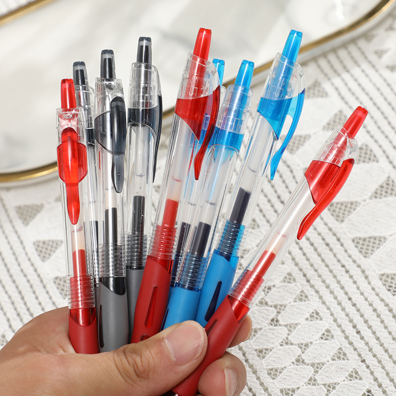 Press Gel Pen 0.5mm Black Press Office Signature Pen Student Examination Pen Carbon Pen High Color Value