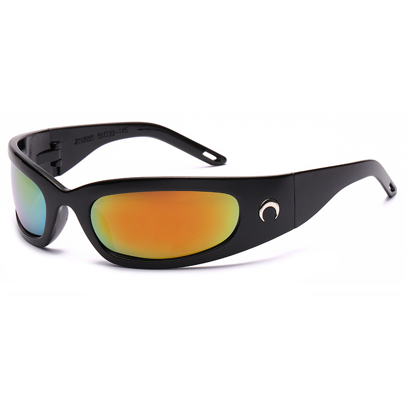 ins Internet Celebrity Spice Girls Fashionable y2k Sunglasses Futuristic Didi Hip Hop Millennium Wind Moon Crescent Moon Sunglasses Tide