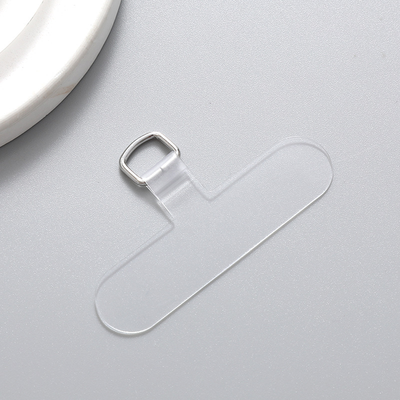 Hot sale TPU transparent clip mobile phone lanyard patch anti-lost integrated gasket D Buckle mobile phone chain pendant Back sticker