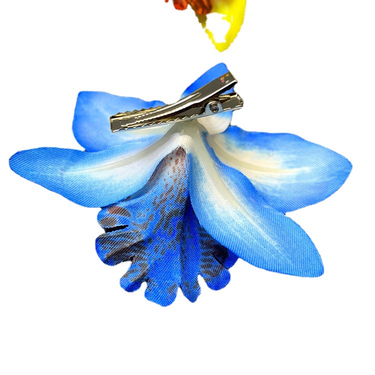 New Headwear Flower Seaside Beach Vacation Photo Hairpin Thai Orchid Hairpin Side Clip Hair Accessories Headwear