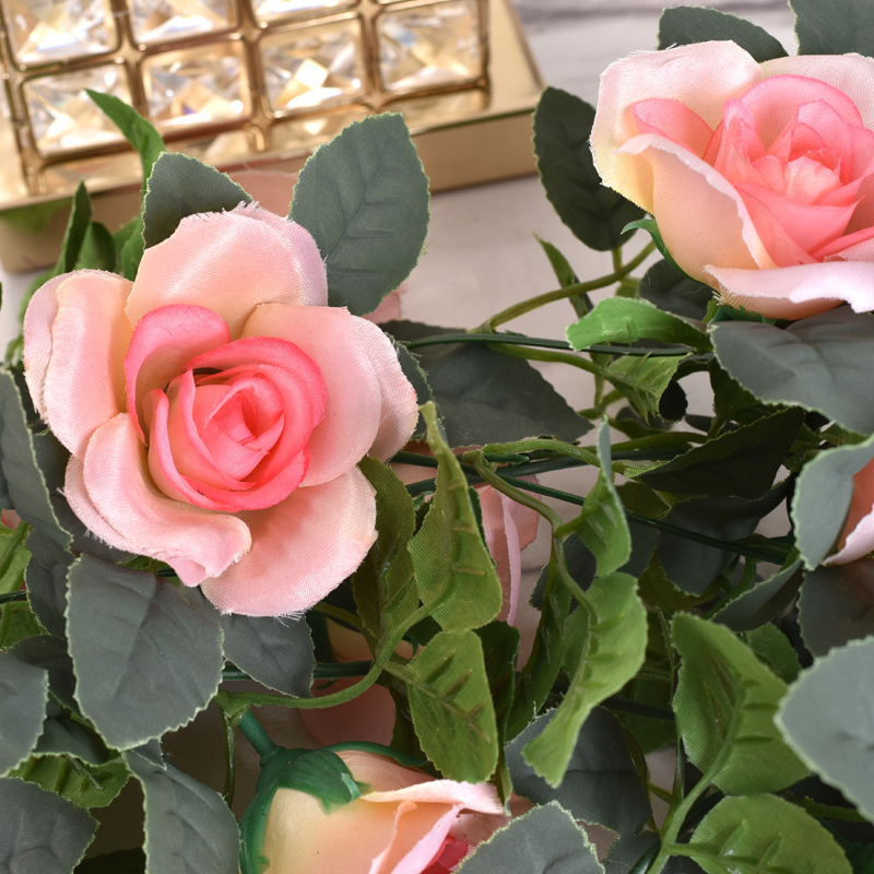 16 rose vine artificial flower Vine air conditioning water pipe home decoration fake rose vine