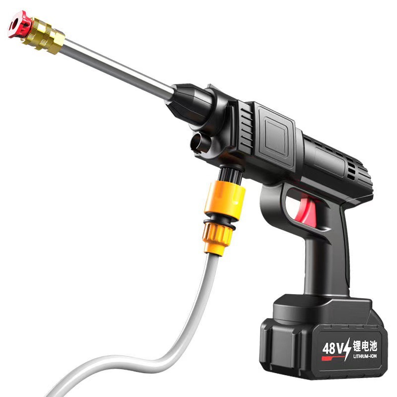 Cross-border manufacturers wireless high-pressure car wash water gun portable lithium rechargeable car wash machine gun car wash artifact household wholesale