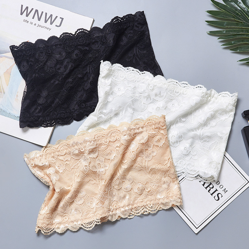 Cross-border wholesale sexy lace tube top cloth wrapped chest women's invisible inner wear without chest pad bottoming underwear women