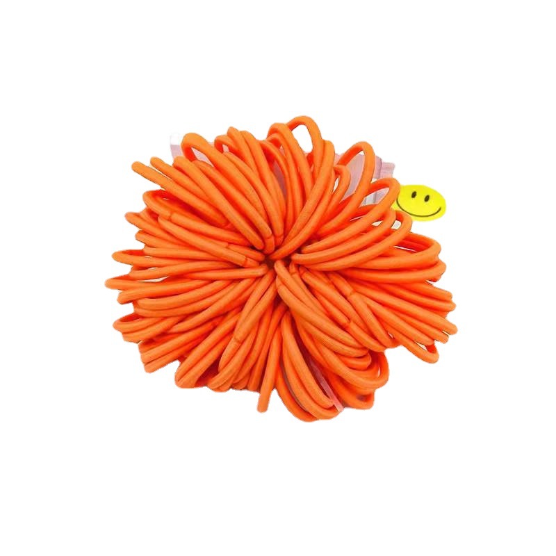 2022 factory direct European and American cross-border 4MM hair rope color high elastic head rope rubber band hair ring adult hair accessories