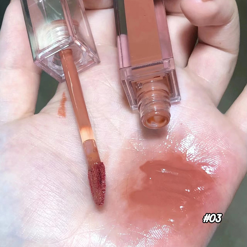 Internet celebrity same style Dew lip glaze moisturizing moisturizing water light mirror lip glaze non-fading non-stick Cup lipstick female high-looking
