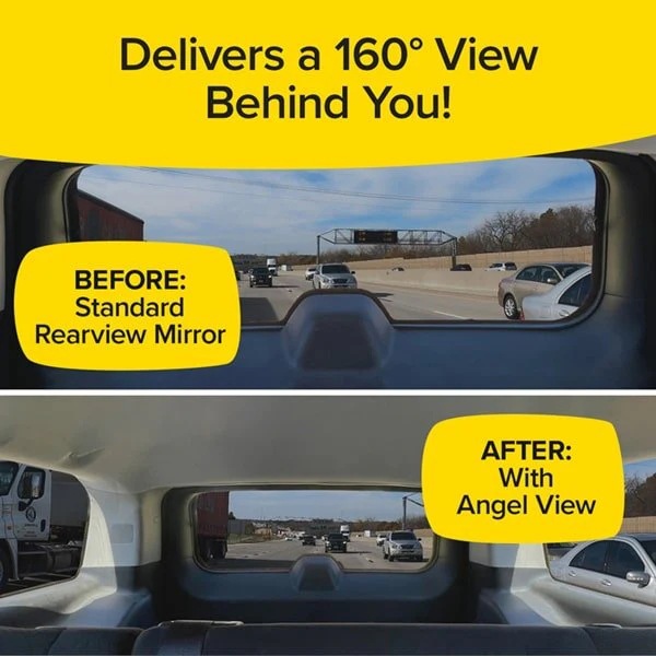 Car auxiliary mirror large field of view rearview mirror mirror boreless wide-angle curved mirror baby mirror car mirror