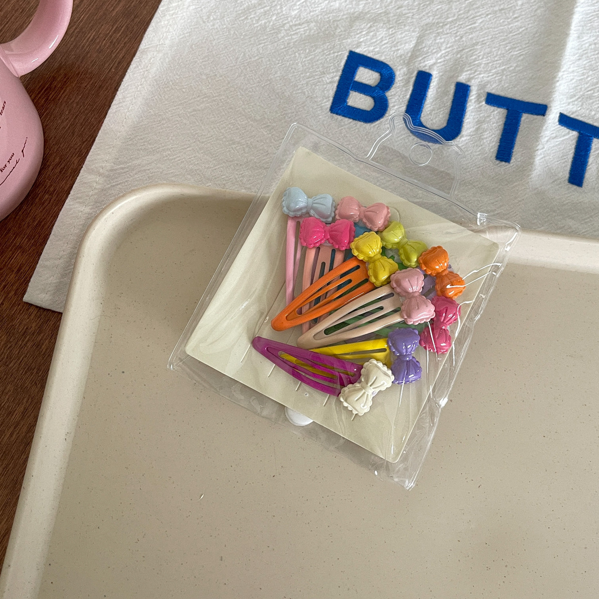 10 Pack Cute Color Bean BB Clip Girl Heart All-match Flower Bow Hairpin Candy Color Hair Accessories_voghion.com