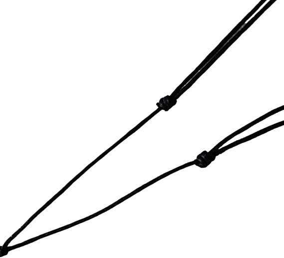 Cross-border diy necklace versatile black rope Adjustable Necklace with metal ring personalized waterproof hand rope pendant necklace
