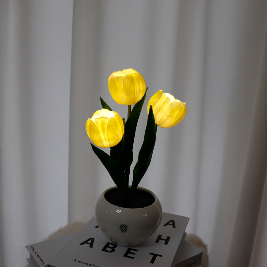 New led Tulip night light dormitory bedside decoration sleep light simulation flower atmosphere light 520 gift