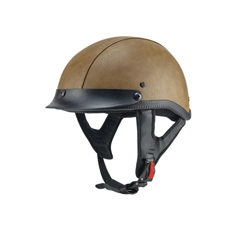 Cross-border foreign trade version American retro half helmet leather helmet scooter half cover Summer men and women