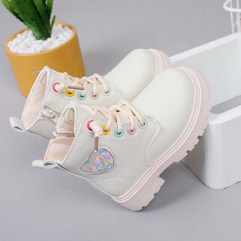 Girls' Martin boots short boots 2023 Spring and Autumn new children's children's Korean-style boys' non-slip single casual leather boots