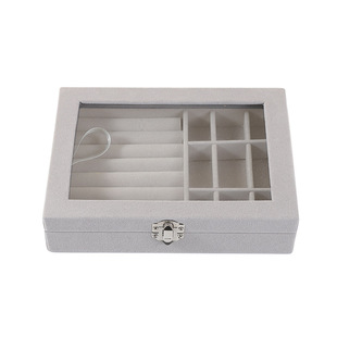 Factory Direct Supply Flannel Jewelry Box Jewelry Jewelry Box Necklace Earrings Earrings Ring Storage Box