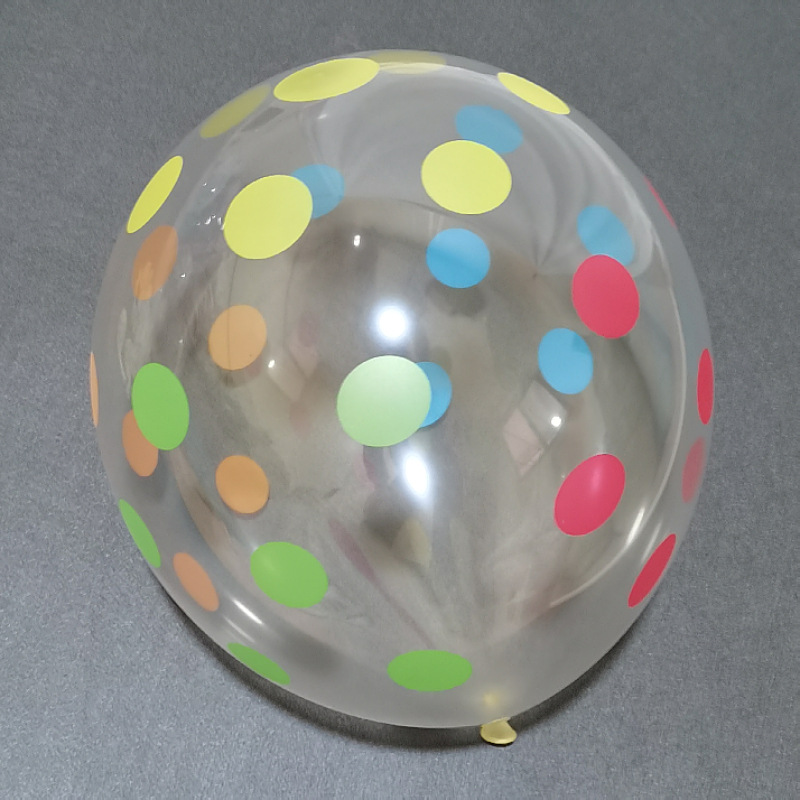 Color Wave Dot Transparent Latex Balloon Wedding Room Birthday Party Arrangement Supplies Party KTV Bar Atmosphere Decoration