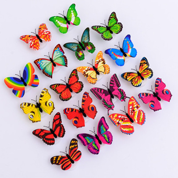 Butterfly Night Light LED Colorful Luminous Butterfly Flash Luminous Butterfly Decoration Luminous Butterfly Wall Stickers Butterfly