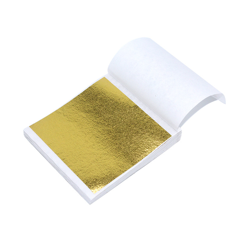 8*8.5 Taiwan Gold Foil Paper Buddha Statue Project Top Imitation Gold Foil Craft Nail Art Decorative Gold Foil 100 sheets/book