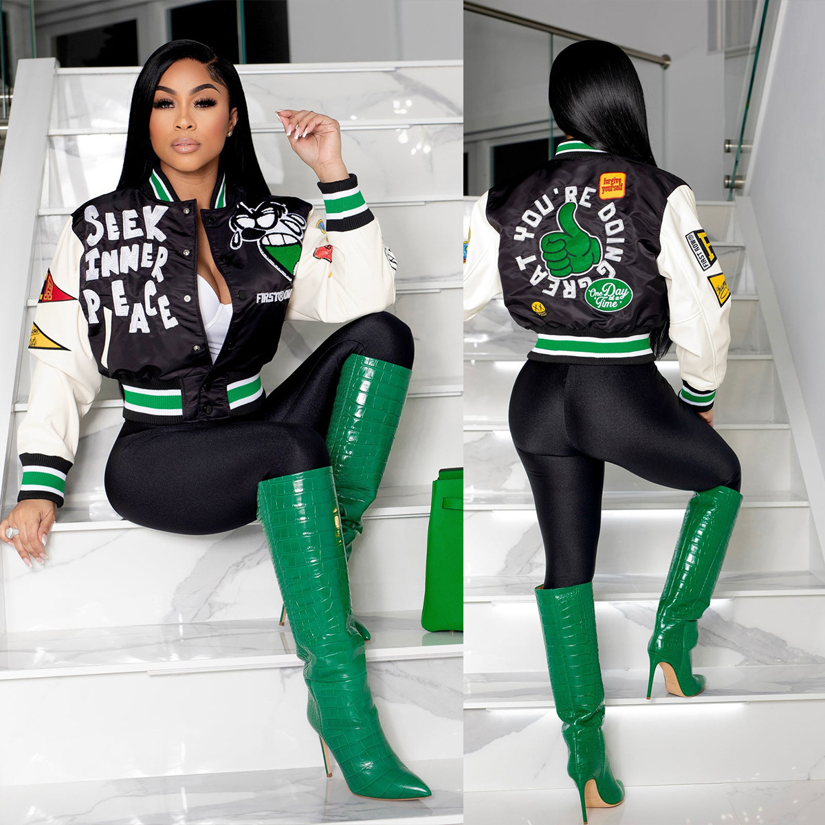 WB9139 Amazon independent station cross-border positioning printing thread fashion women's plus size baseball uniform