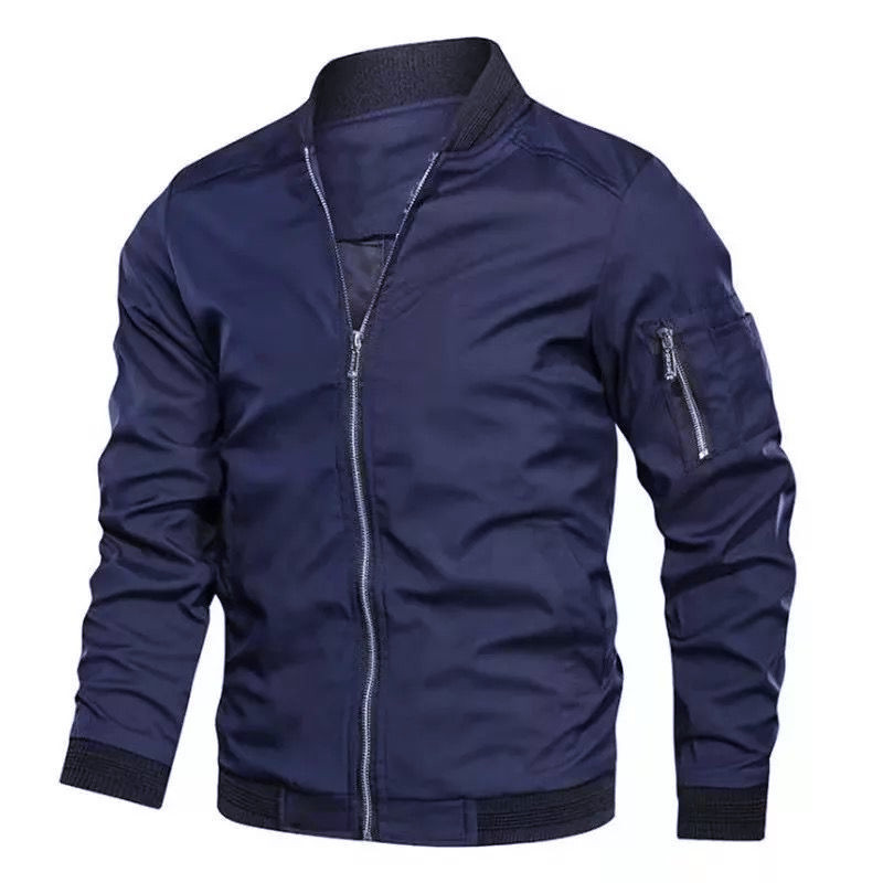 New 2023 Spring Korean Style Thin Men's Jacket Outer Wear Long Sleeve Fashionable Urban Collar Jacket