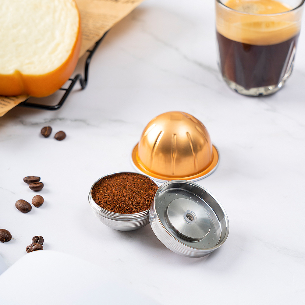 Stainless Steel Vertuo Next Reuse Fill Coffee Filter 80/150/230ml Coffee Capsule
