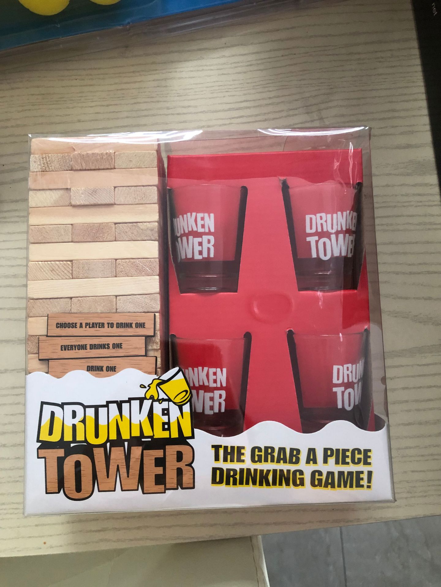 Wholesale wooden drinking building blocks educational toys wine set wine glass game one-piece delivery