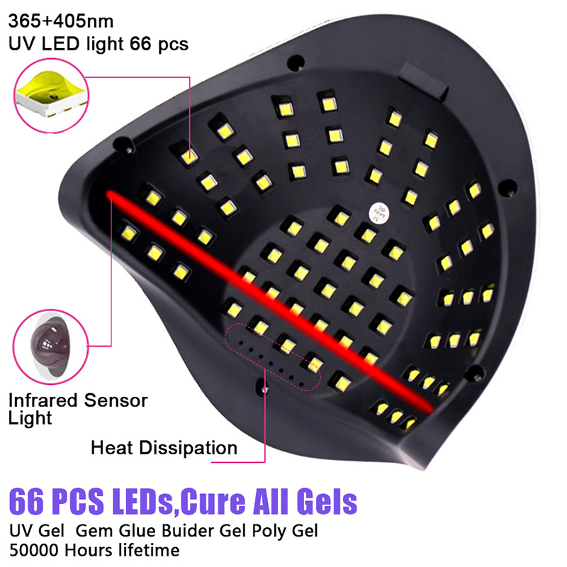 X10MAX nail lamp 220W high power UV ultraviolet nail light therapy lamp nail baking light LED light therapy machine