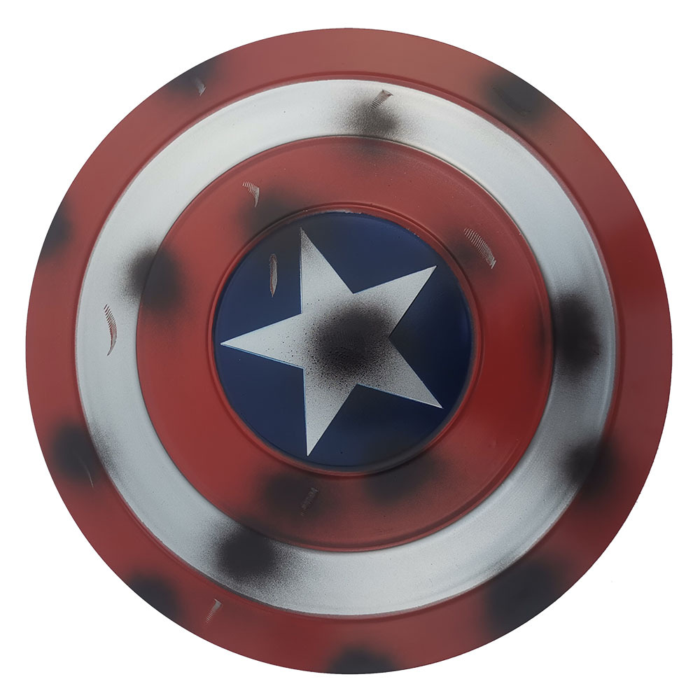 Avengers All Metal Captain America Shield cos Handheld Props Wrought Iron Decoration Creative Wall Hanging