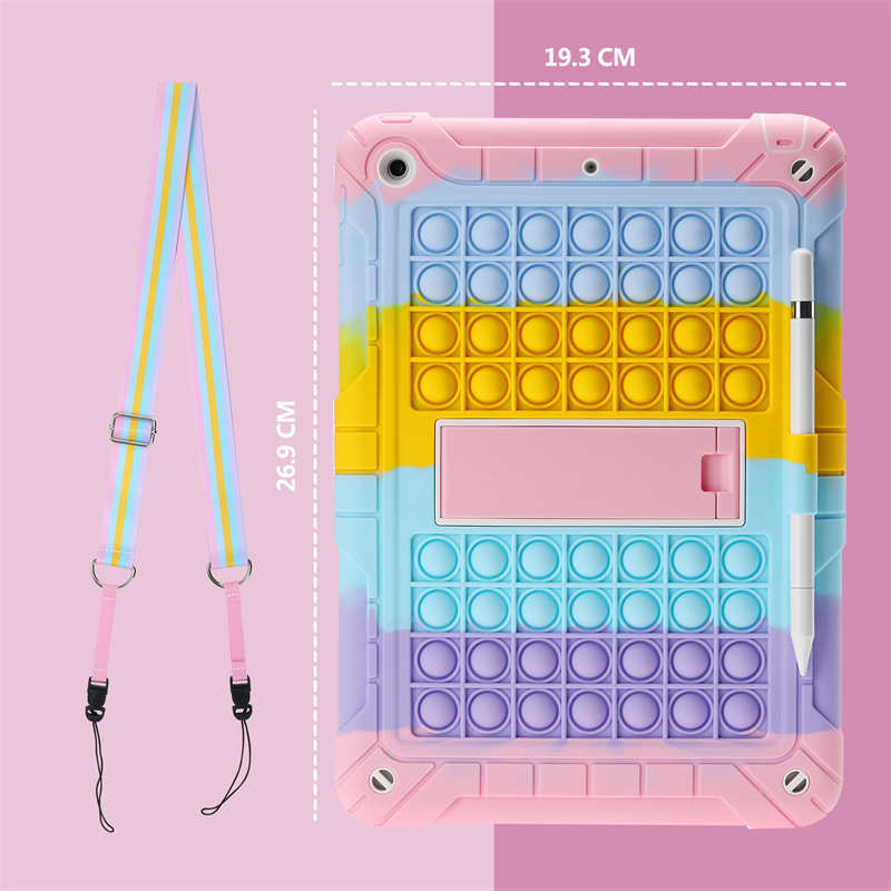 Suitable for iPad10.2 protective sleeve bracket 2020 silicone Pro11 three-proof air5 flat back shell rodent pioneer