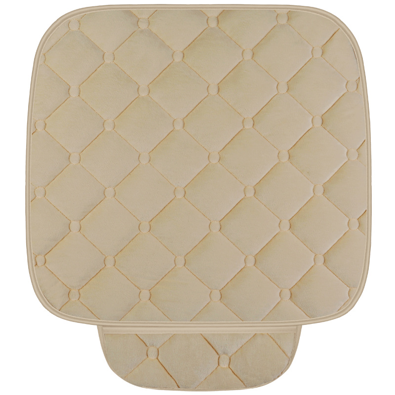 Car seat cushion winter plush three-piece single-piece warm Main driving rear half bag seat cushion office seat cover