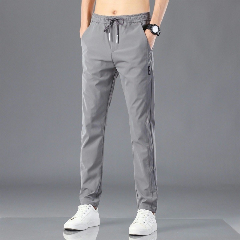 Men's Work Pants Men's Work Loose Wear-resistant Dirty Work Clothes Ultra-thin Breathable Ice Silk for Summer