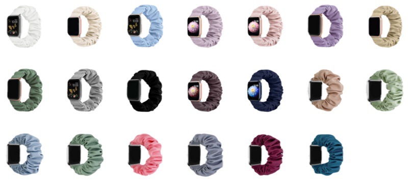 New Amazon for Apple strap iWatch wrist strap imitation cotton watch strap large intestine hair band strap