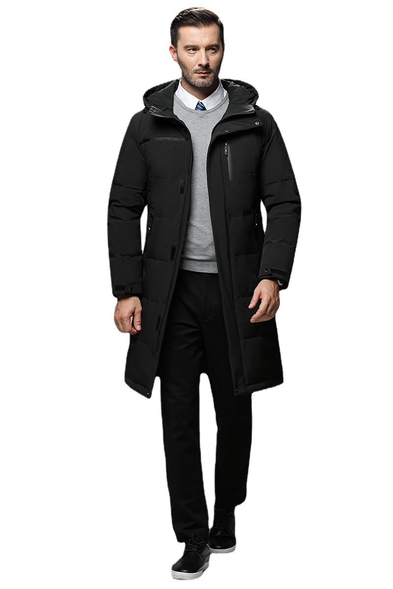 Cross-Border New down jacket men's mid-length men's winter thickened jacket middle-aged and elderly men's casual jacket 866