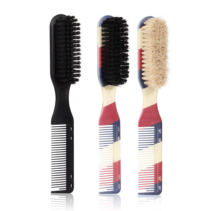 Cross-border hairdressing dual-purpose brush combing hair dyeing broken hair brush home fluffy styling comb men's beard brush wholesale