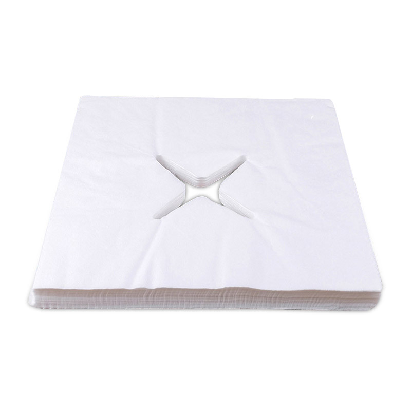 Disposable Hole Towel Cross Hole Square Towel Pad for Beauty Salon Massage Massage with Hole Face Pillow Towel Round Hole Hole Towel