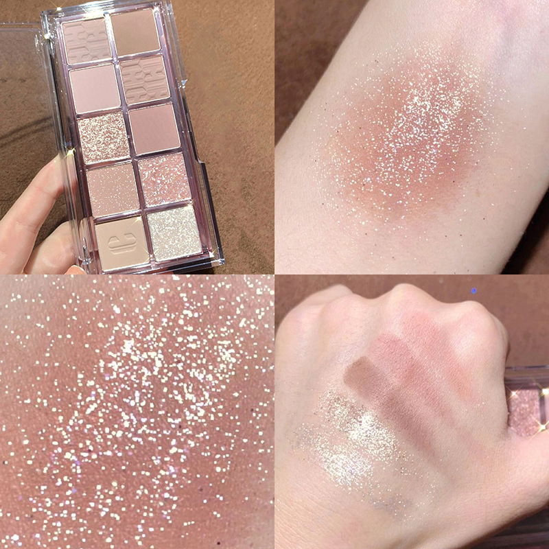 DIKALU Eye Shadow Plate Ten Color Lace 11 Milk Tea Earth Brown 2021 New 12 Matte 13 Purple