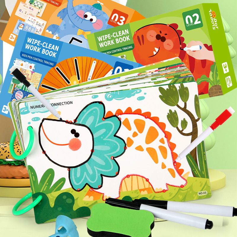 Cross-border temu Hitonic Pen Training Card Children's English Alphabet and Numeric Writing Copybook