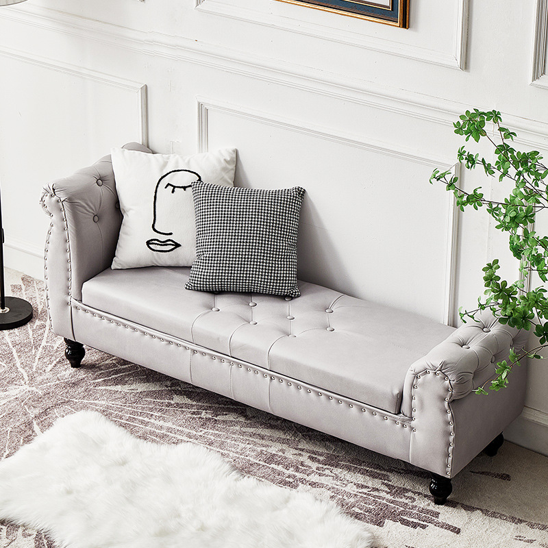 Bed End Sofa Stool American Style Shoe Changing Stool Bed European Style Sofa Bedroom Bed Front Cloakroom Bedside Stool Shoe Changing Stool