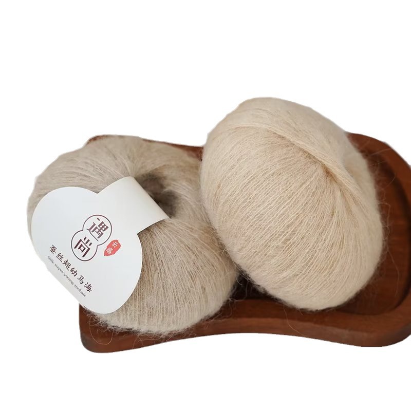 Mohair thread mulberry silk mohair wool South African young mohair hand-woven sweater scarf thread wholesale