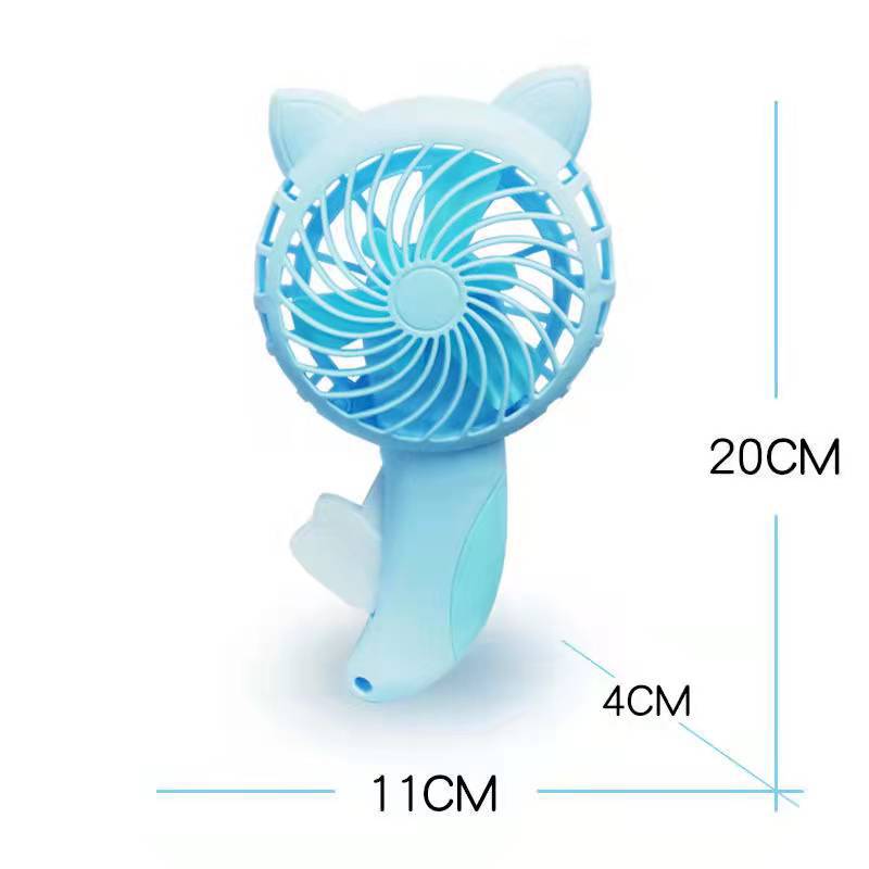 Cartoon hand pressure manual small net red children's fan portable handheld hand crank small fan dormitory mini student