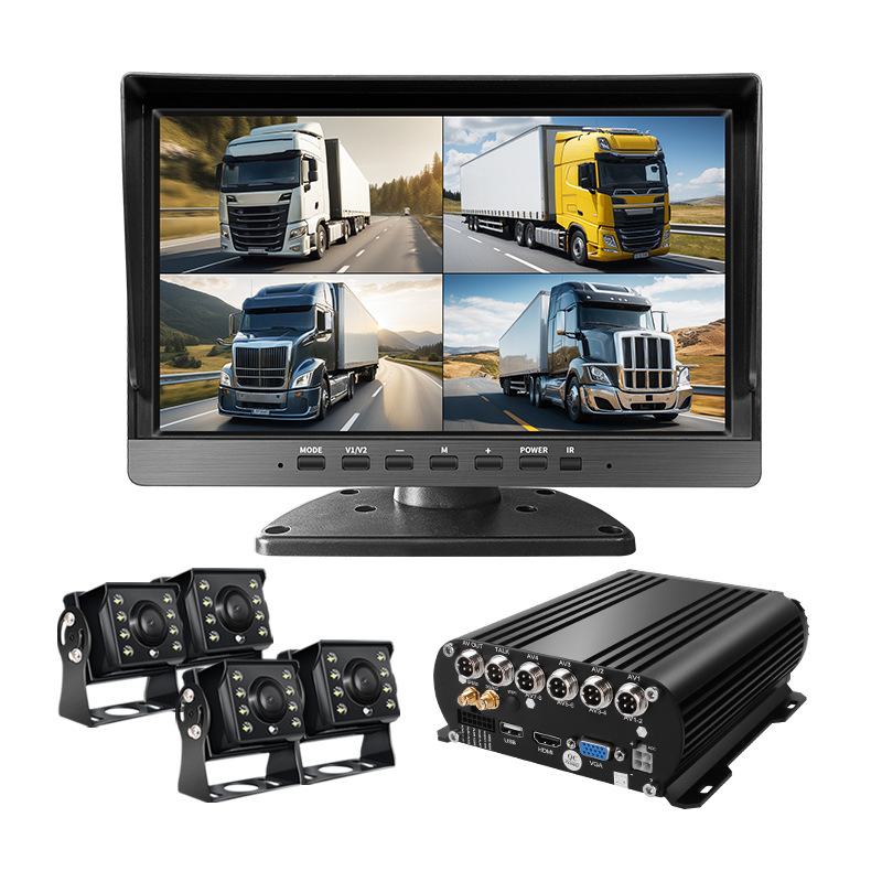 Bus car MDVR video recording system 1080p truck SD Card 4-way video recorder AHD driving recorder